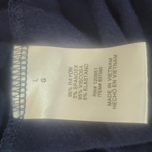 OLIVE & OAK Blue White Striped Sleeve Drawstring Waist Dress - Picture 7 of 9